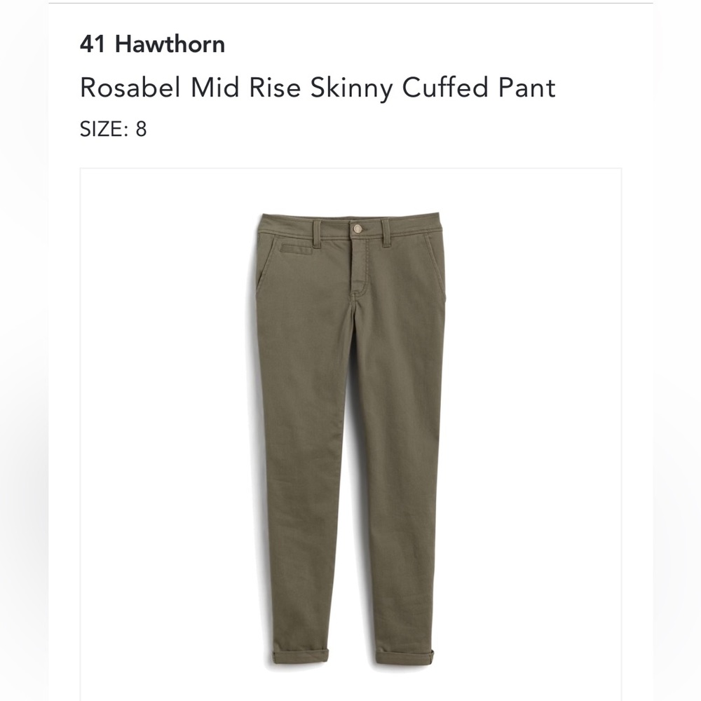 Market & Spruce Olive skinny pants size 8